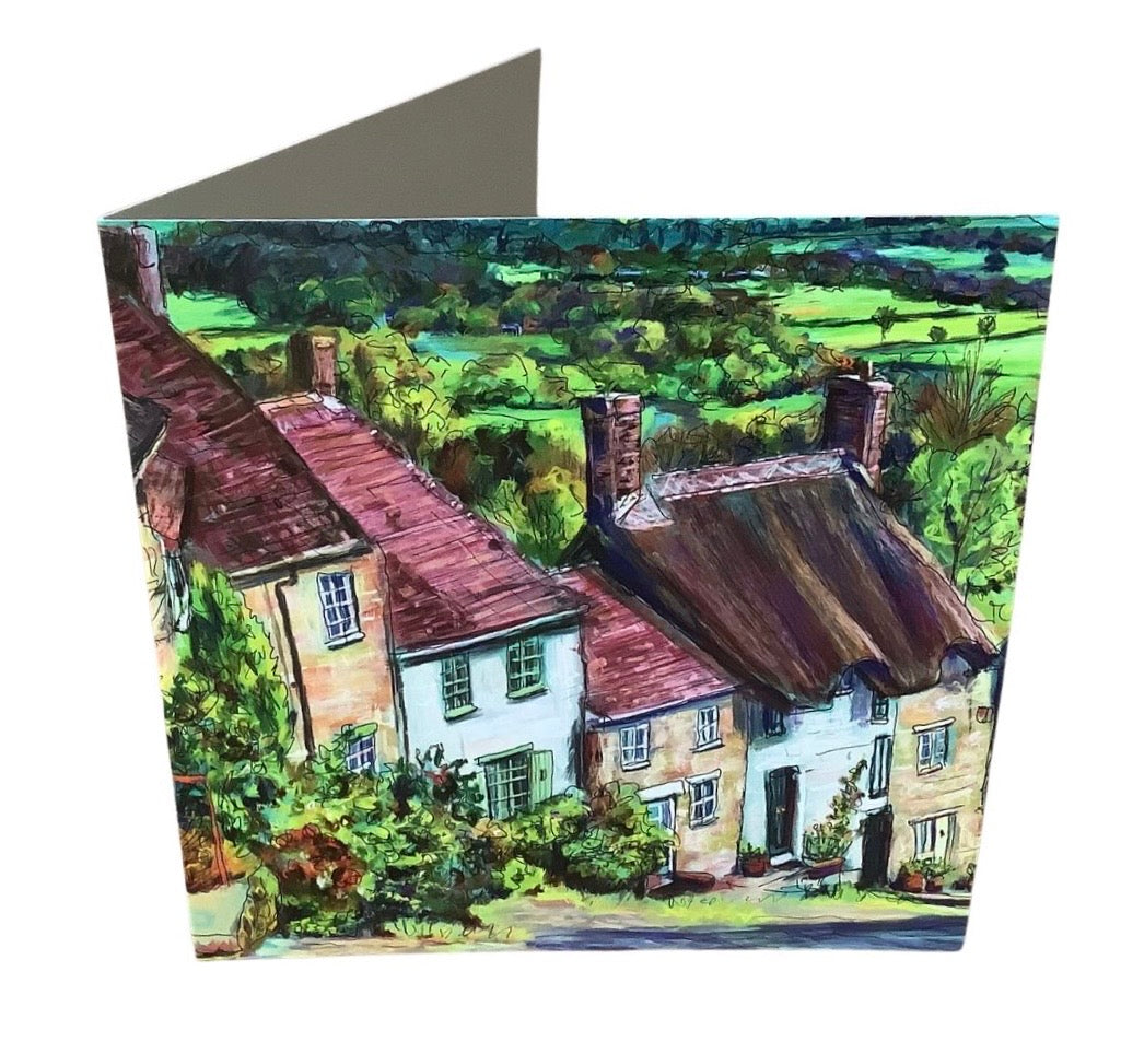 Gold Hill, Shaftesbury Art Card