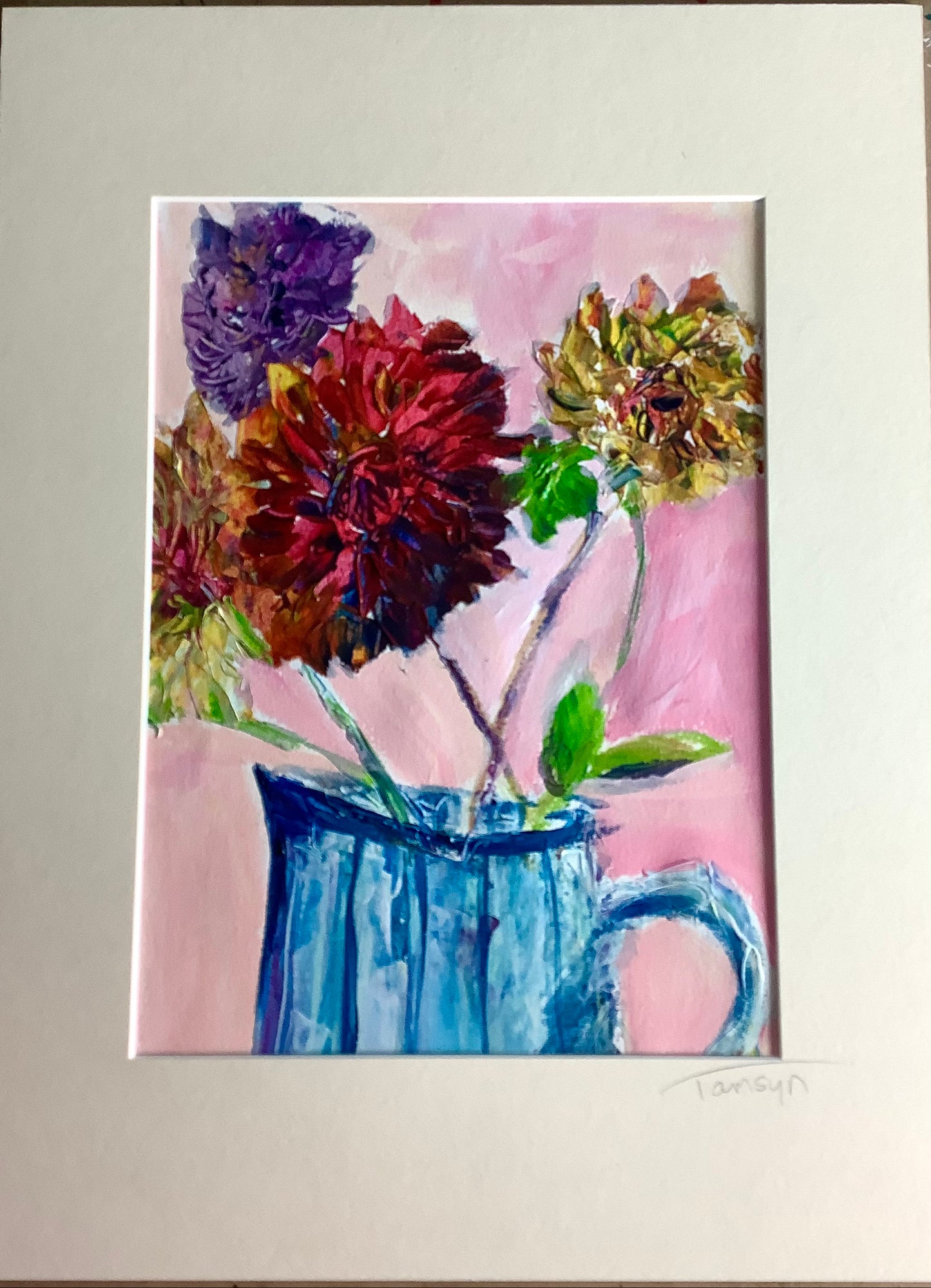 Dahlias Original Painting