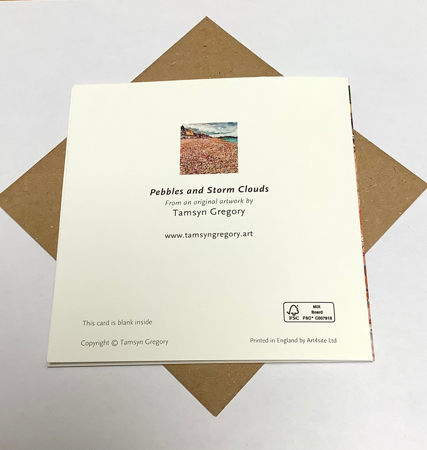 Pebbles and Storm Clouds Art Card