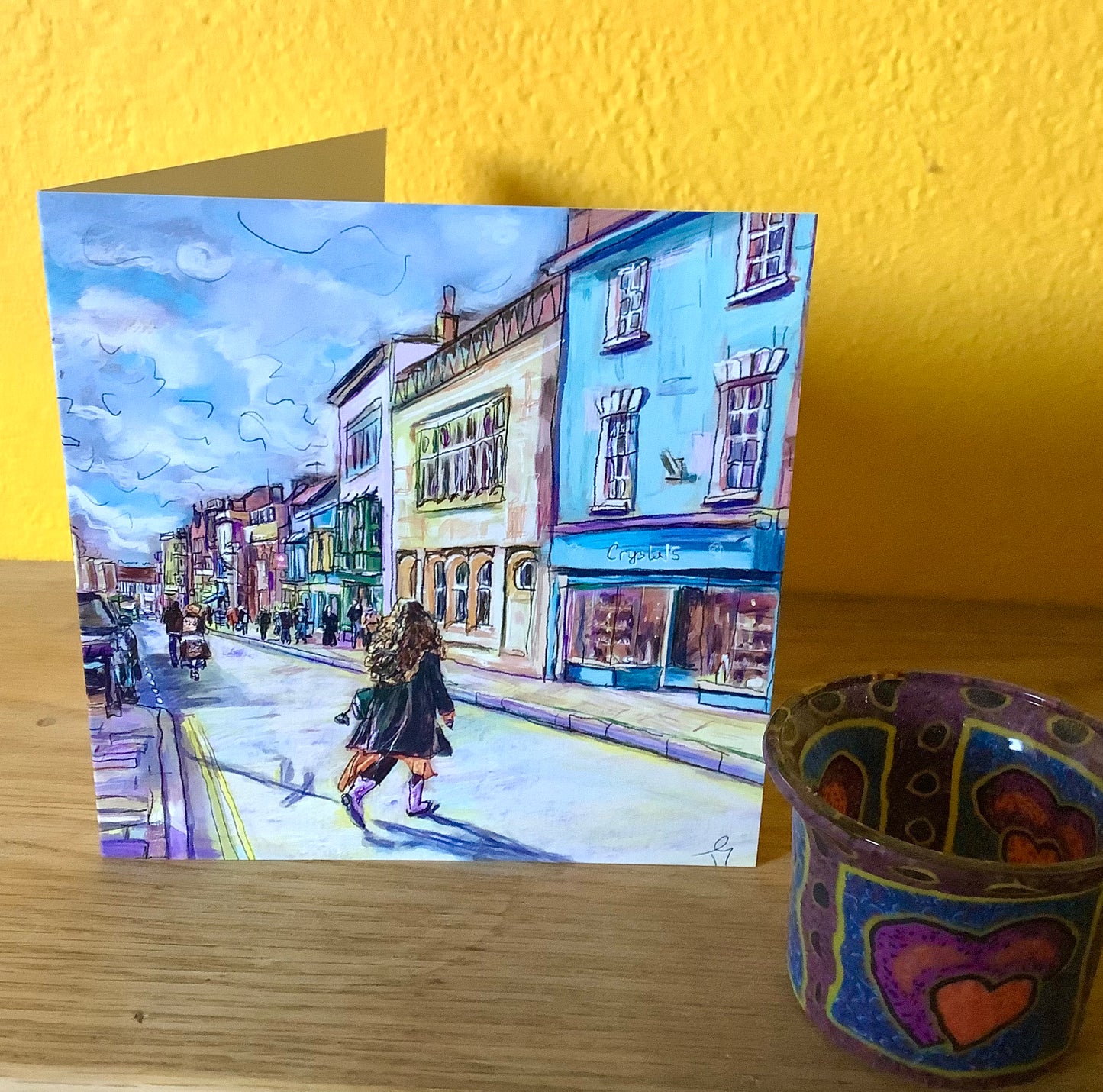 Crystals and Pink Boots Art Card