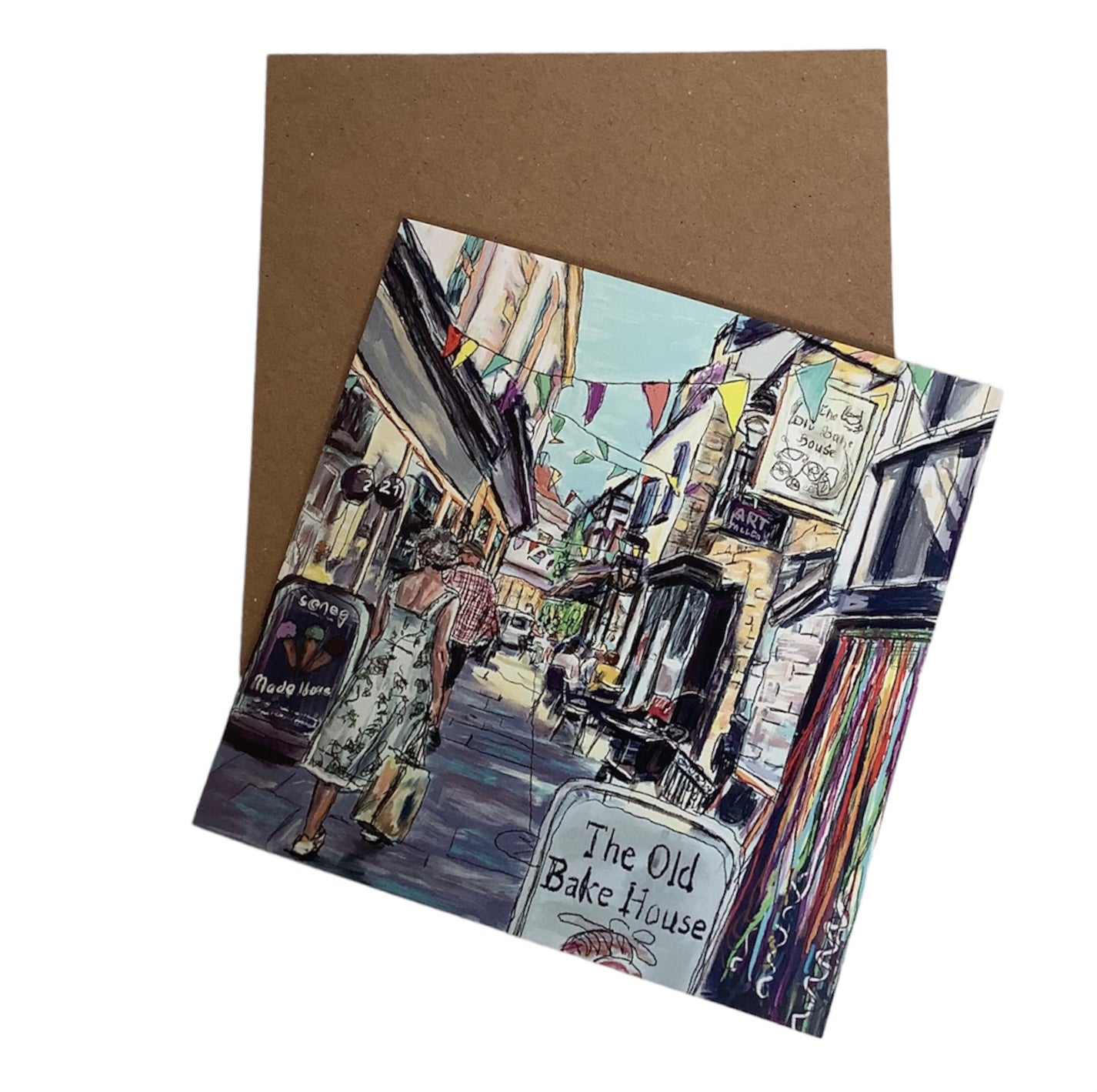 Strolling up Cheap Street. Art Card