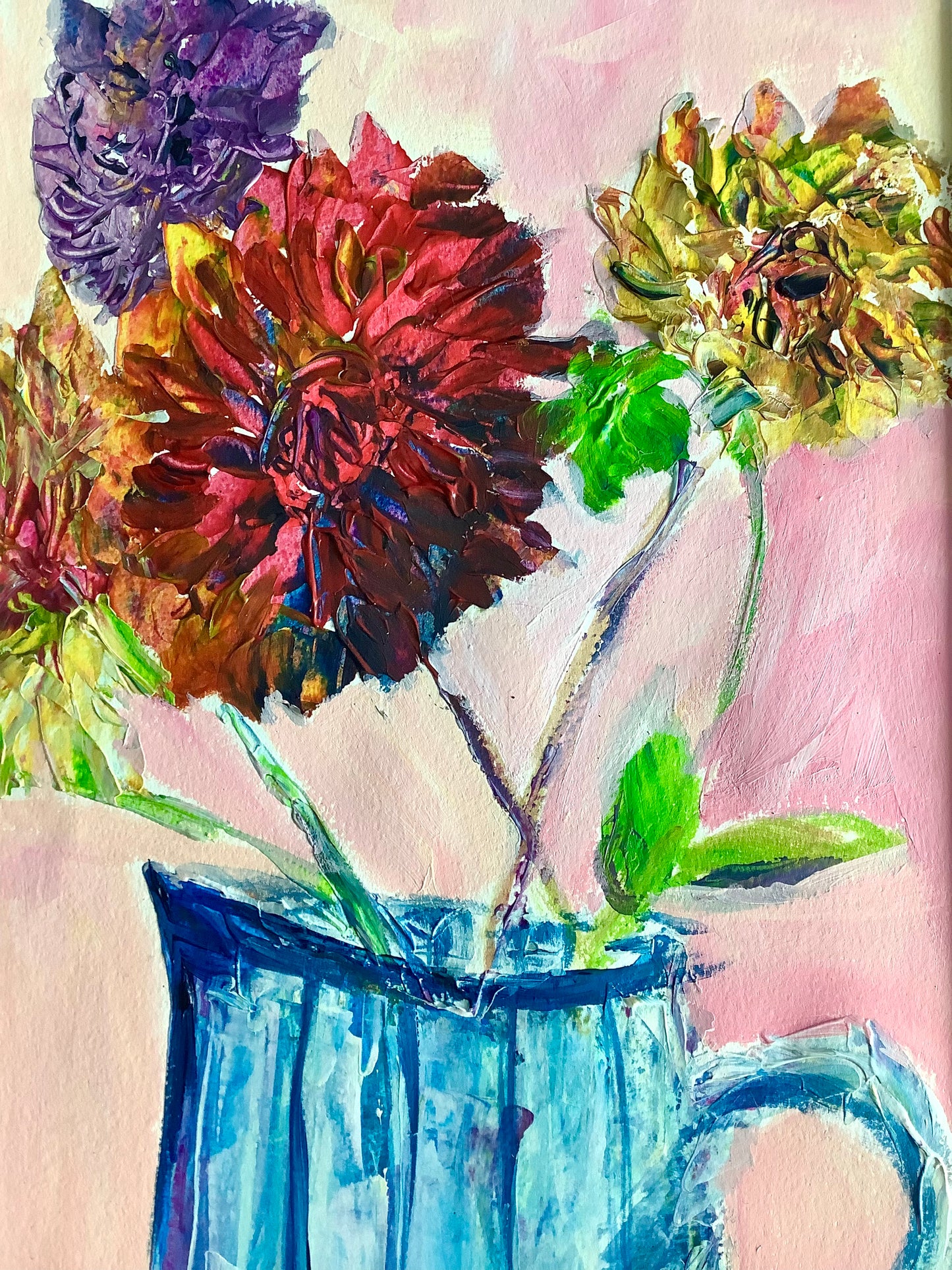 Dahlias Original Painting