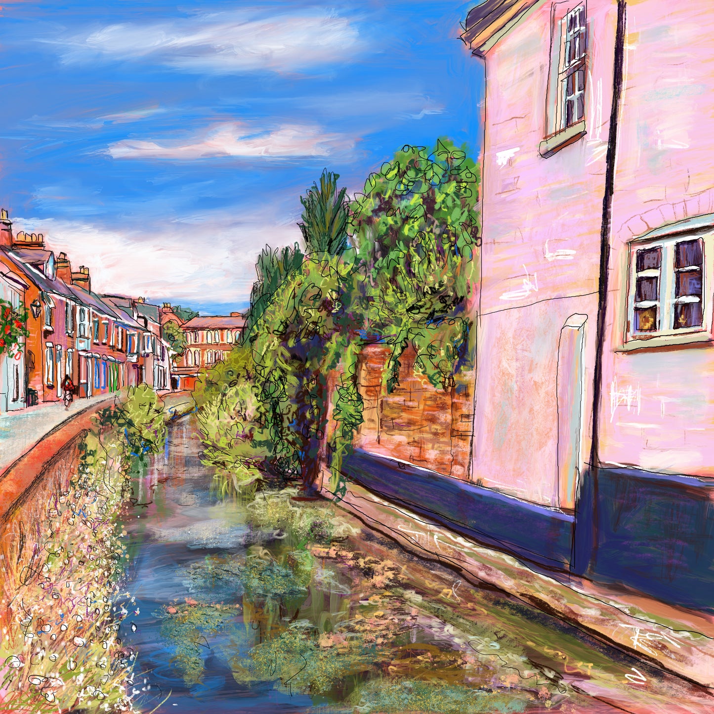Water Lane Salisbury Art Card