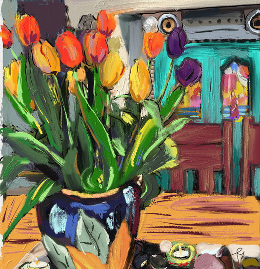 Tulips in Lynne's Kitchen