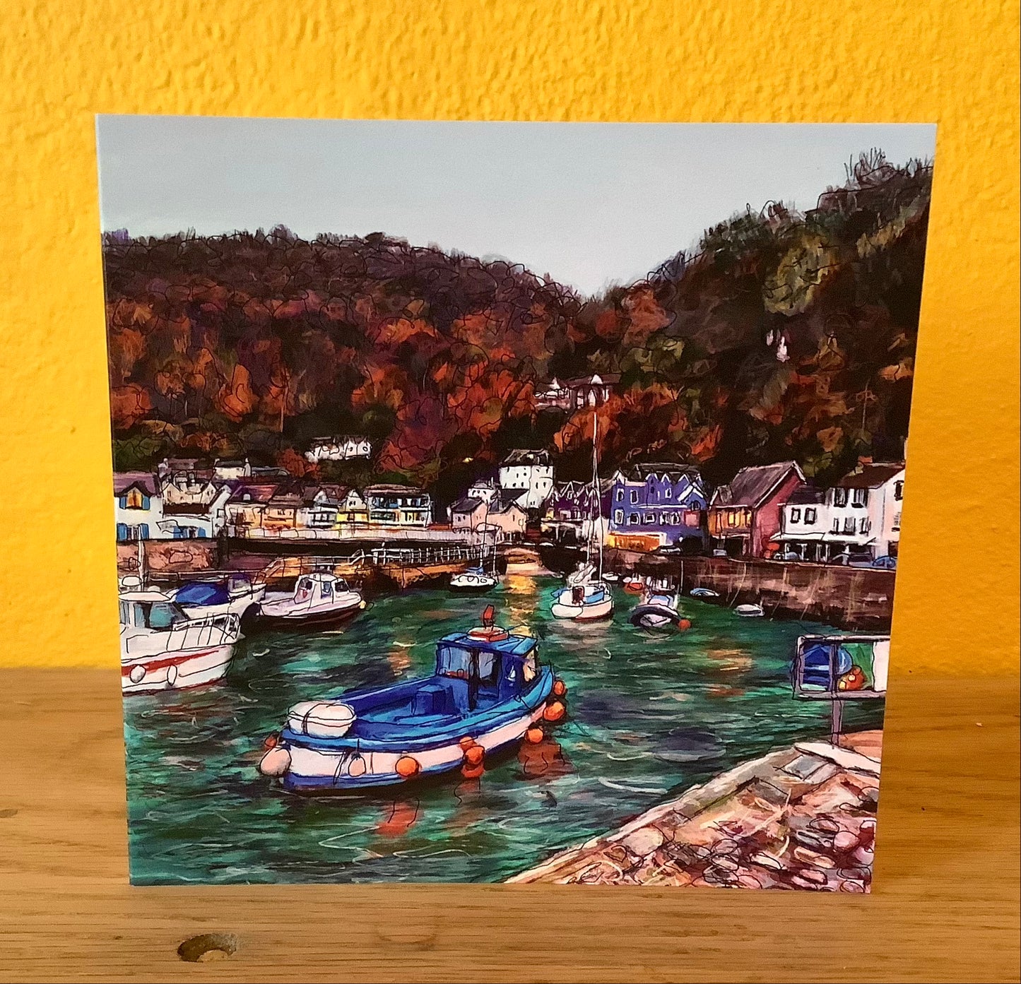 Dusk at Lynmouth Art Card