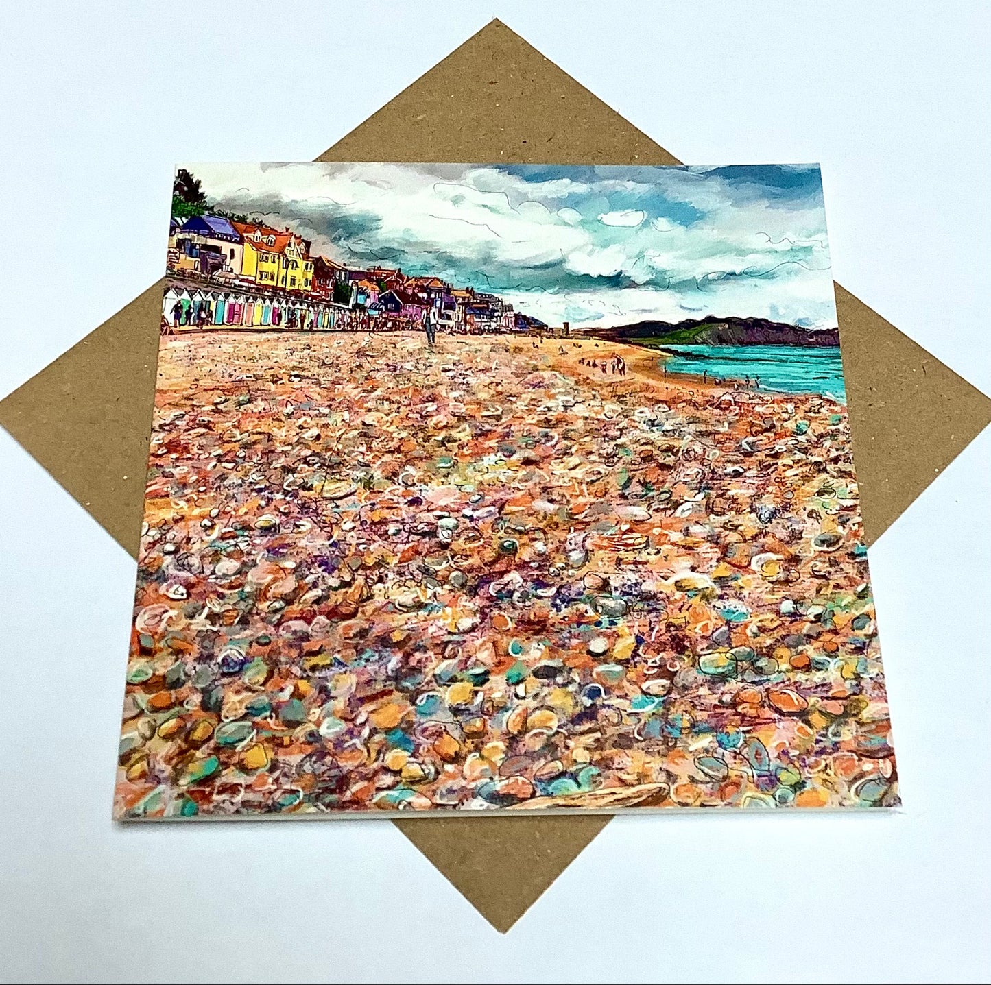 Pebbles and Storm Clouds Art Card