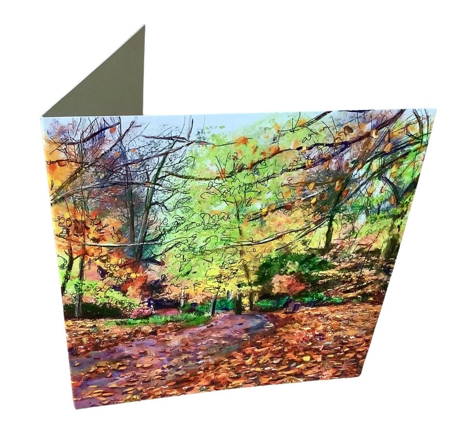 Falling Leaves Art Card