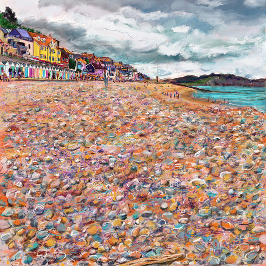 Pebbles and Storm Clouds Art Card