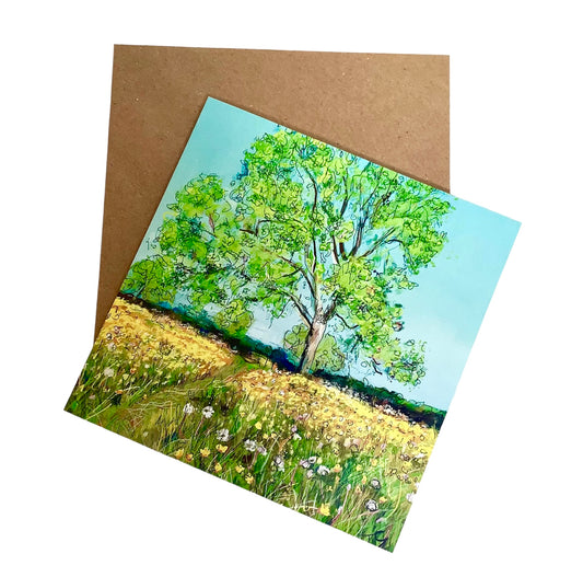 Buttercup Fields Art Card