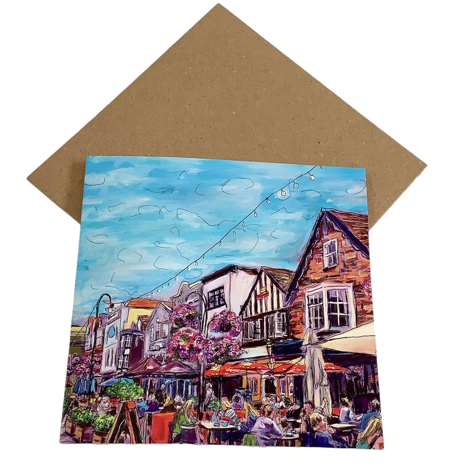 Market Place Salisbury Art Card