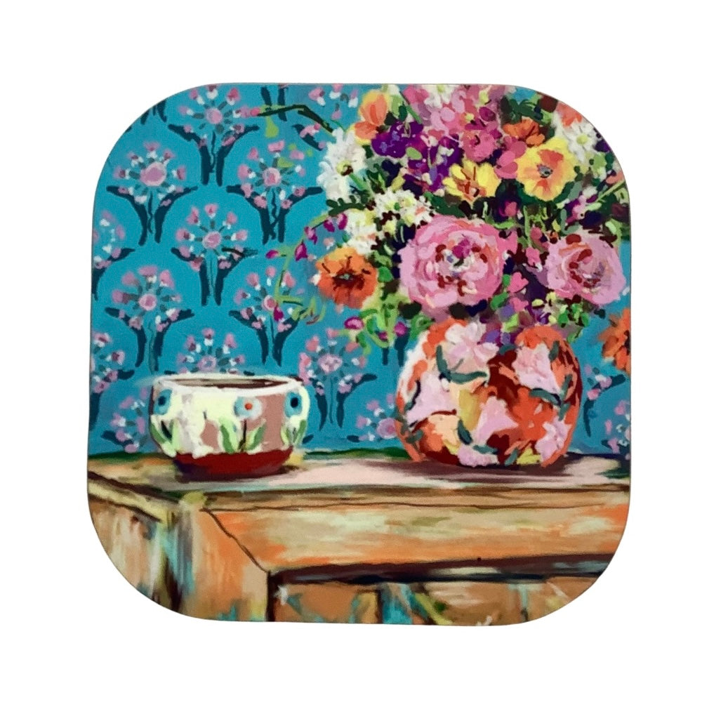 Flowers on Rustic Dresser Coaster